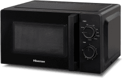 Hisense H20MOBS1HG Mikrowelle, mechanisch, Kapazität 20 l, Leistung 700 W, Grill Leistung 900 W, Schwarz