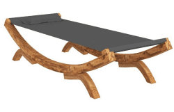 vidaXL Loungebett 100x188,5x44 cm Bugholz Massiv