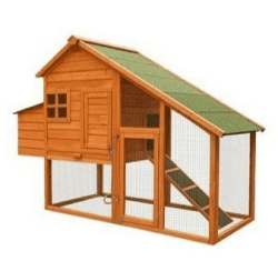 Wiltec Hühnerstall mit Freilauf und Nistkasten Fichtenholz 1720x660x1200 mm