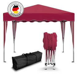 Kronenburg Faltpavillon wasserdicht Dachmaß 3 x 3 m UV Schutz 50+ in rot