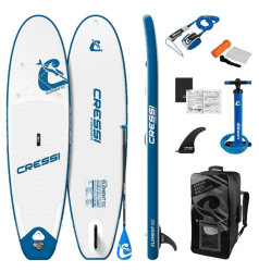 Cressi Element Small all Round Isup Set - Aufblasbares SUP in Blau 10,2"