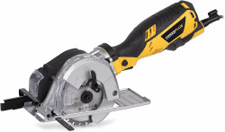 Powerplus Mini Trennschleifer Handkreissäge 600 W Kreissäge Metallsäge inkl. Sägeblatt im Koffer, Gelb-Schwarz