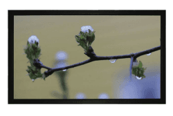 MEDIUM Frame Rahmenleinwand 240x135 16:9 Format 8cm schwarzer Rahmen Typ D