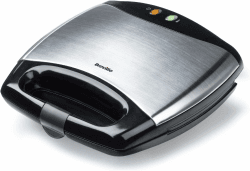 Breville Sandwichmaker | Sandwich/Panini-Toaster & Toastie-Maker für 2 Scheiben | Metallic [VST051X]