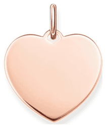 Thomas Sabo Damen-Ketten-Anhänger Love Bridge Herz 925 Sterling Silber 1,92 cm