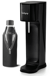 SODAPOP Wassersprudler Joy ECO Black, inkl. 1 Glaskaraffe, 1 CO2-Zylinder 60L
