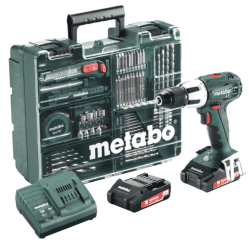 Metabo SB 18 LT Akku-Schlagbohrschrauber inkl. 2x Akku + Ladegerät + Kunststoffkoffer mit viel Zubehör