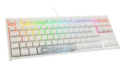 Ducky ONE 2 TKL PBT Tastatur, Gaming-Tastatur Switch: Black Deutsch, QWERTZ Weiß