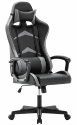 Intimate WM Heart Bürostuhl, Gaming-Stuhl, Drehstuhl, Racing Gamer Stuhl, Verstellbarer Ergonomischer Schreibtischstuhl mit hoher Rückenlehne, Grau