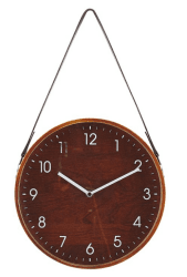 Beliani Renens Retro-Wanduhr in braun