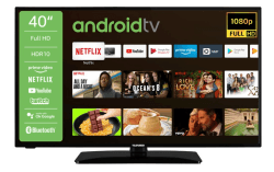 Telefunken D40F550X2CW LED-TV 102cm 40 Zoll EEK F (A - G) CI+, DVB-T2, DVB-C, DVB-S2, Full HD, Smart TV, WLAN Schwarz