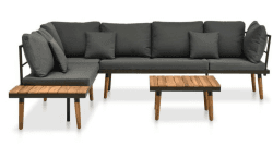 vidaXL Akazienholz Massiv Gartenmöbelset 4-TLG. mit Auflagen