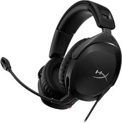 HyperX Cloud Stinger 2 – Größe neu definiert, Leichtes Over-Ear-Headset mit Mikrofon, Stummschaltung durch Wegklappen des Mikrofons, 50mm-Treiber, PC kompatibel, Schwarz
