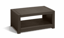 Allibert Monaco Lounge Tisch braun - Rattanoptik, wetterfest, Garten, Outdoor