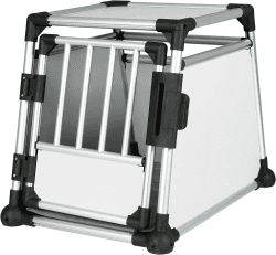 Trixie 39341 Transportbox, Aluminium, M: 55 × 62 × 78 cm, silber/hellgrau
