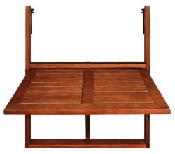 Casaria Balkonhängetisch Akazienholz 65x45x87cm