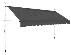VidaXL Einziehbare Markise Handbetrieben 400 cm Anthrazit