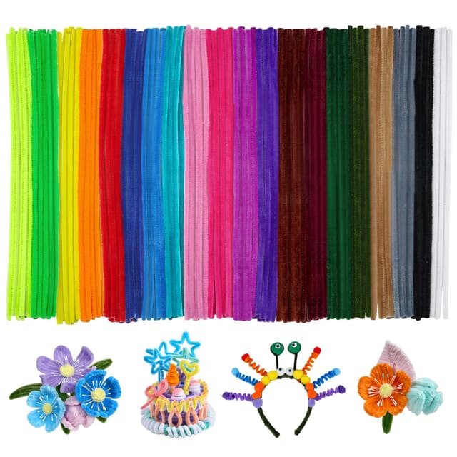 🎨 Ainiv 200 Stück Pfeifenreiniger Bunt zum Basteln - 20 Farben Chenilledraht