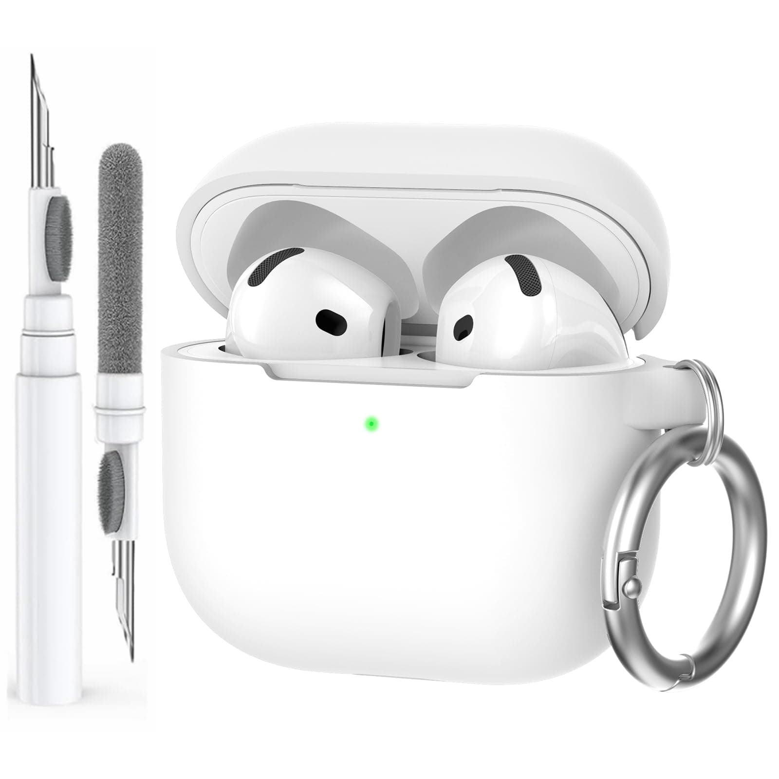 🎧 AhaStyle Hülle für AirPods 4 (2024) Mit Reinigungsstift Premium-Silikon AirPods 4. Generation Case 🎁