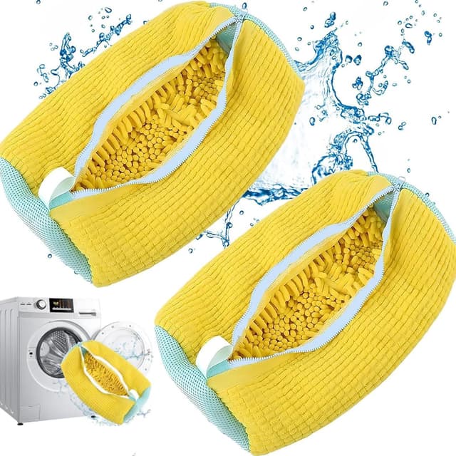 2 Stück Schuhwaschbeutel Waschmaschine Schuhbeutel Wäschesack Waschbeutel Schuhe Sneaker Multi Schutz Wäschenetz 💦