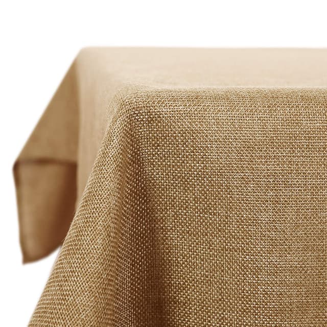 Deconovo Leinenoptik Tischdecke mit Lotuseffekt, 140x240 cm
