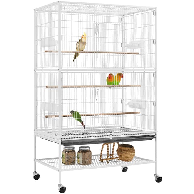 Yaheetech Vogelkäfig mit Ständer - XXL Vogelvoliere für Papageien 🦜
