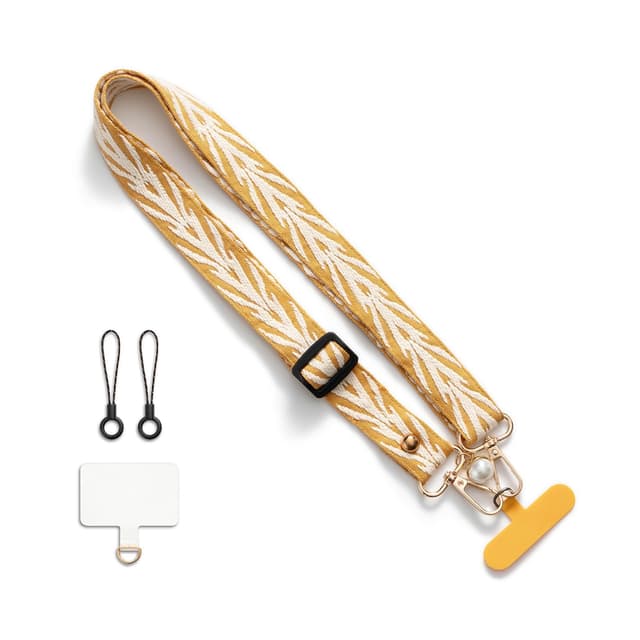📱💛 CHUQING Handykette Universal Handyband zum Umhängen Einstellbar Crossbody Strap Phone Lanyard Wrist Verstellbar Schlüsselband Gelb-11