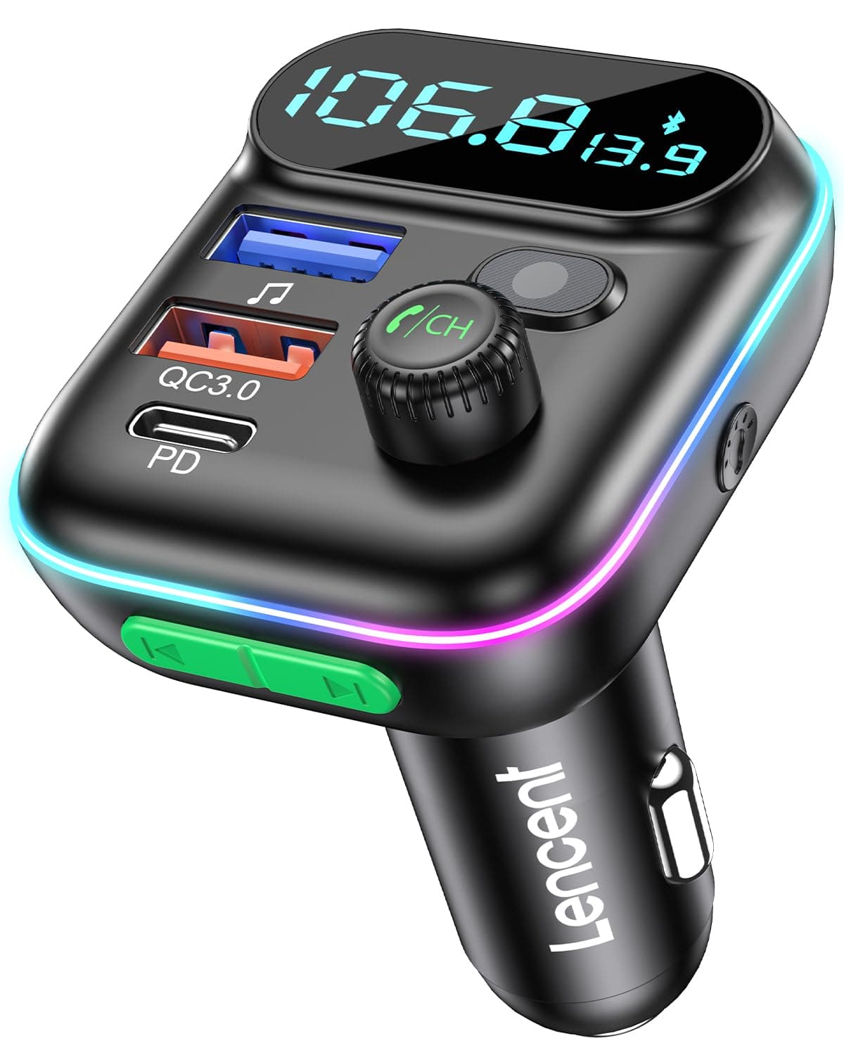 LENCENT FM Auto Transmitter Bluetooth Adapter V5.0 🚗🔊📱