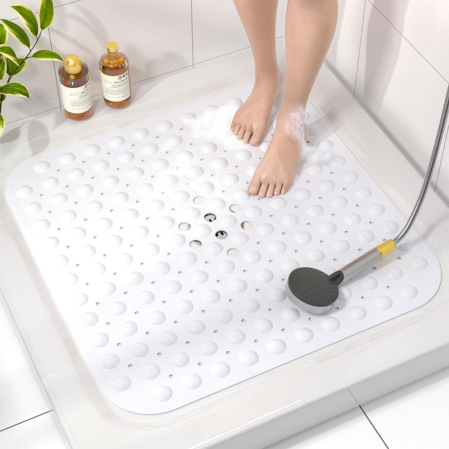 🚿🛁 HITSLAM Duschmatte rutschfest, 53x53cm - Antirutschmatte für sicheres Badevergnügen