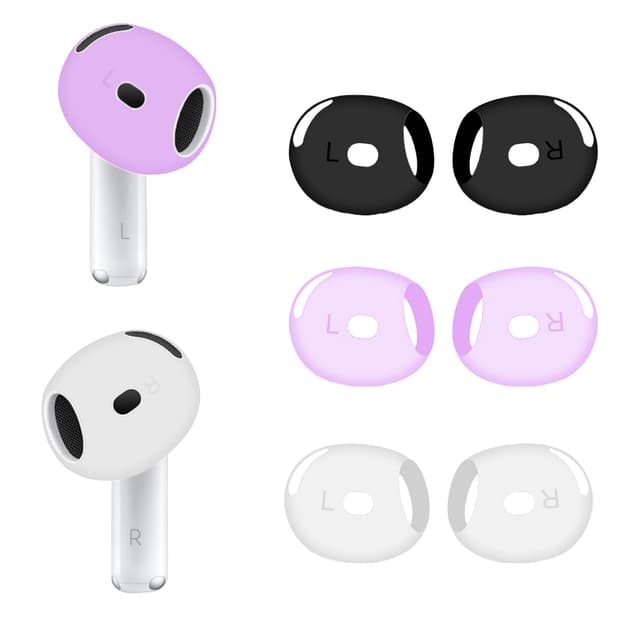 🎧 Kinretixia 3 Paar Ohrstöpsel kompatibel mit AirPods 4 - Ultradünn & rutschfest