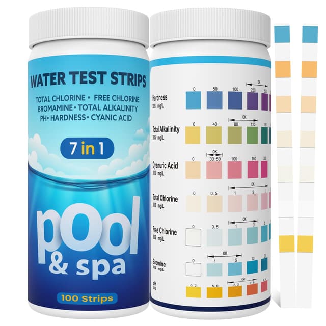 AKSBTEC Genauer Pool Teststreifen 7 in 1 🏊‍♂️ Schnell Pool Wassertester 🌊