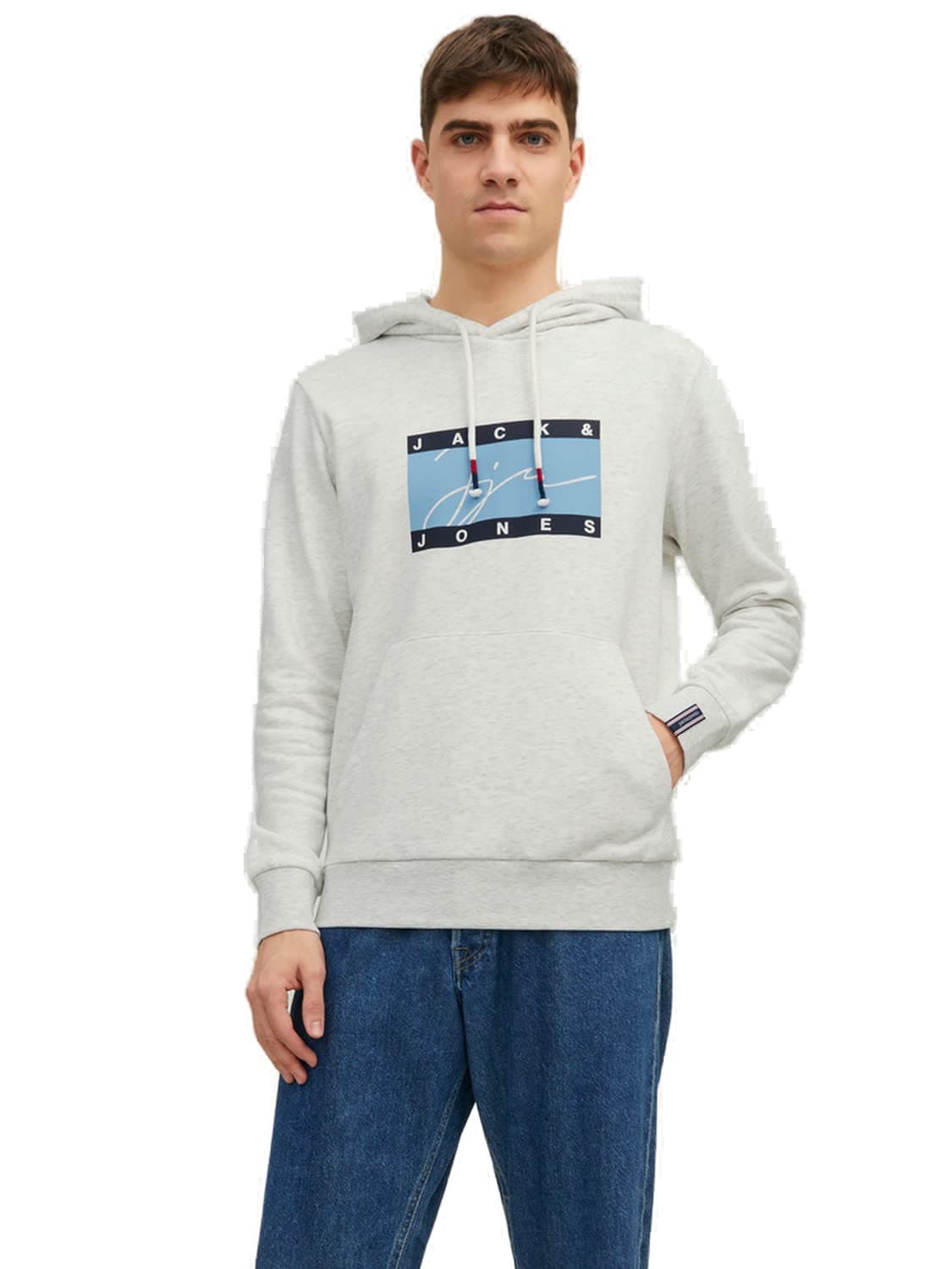 🔥 Großer Deal: JACK & JONES Herren Kapuzenpullover XL Weiß Melange! 🛍️
