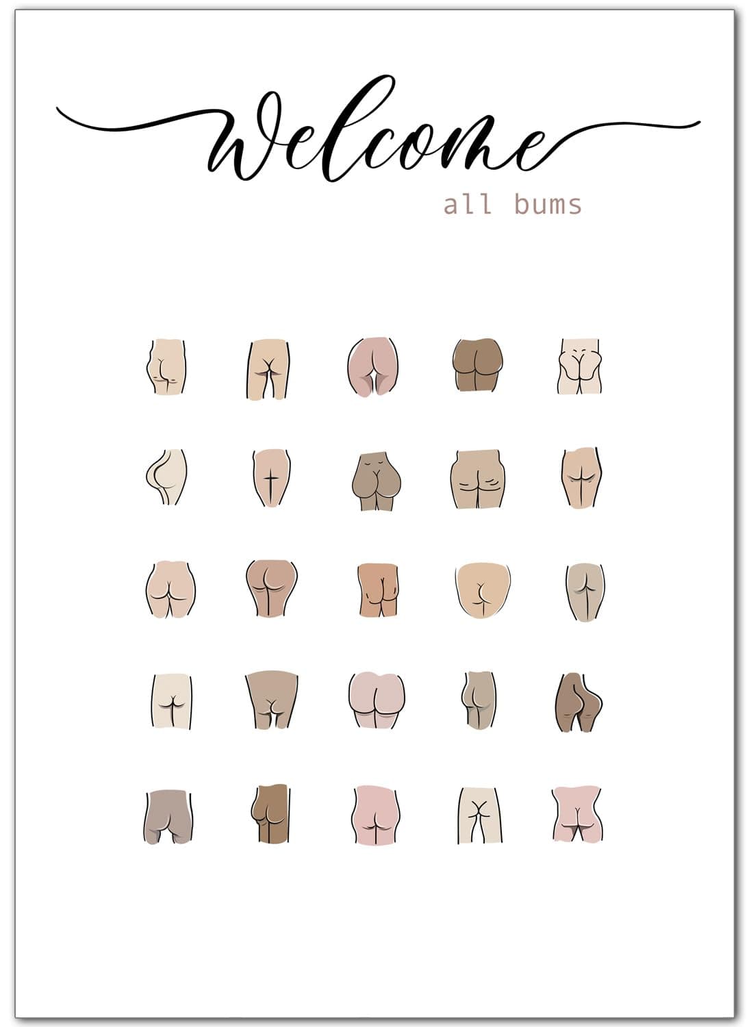 Artpin® Gäste WC Poster witzig - Kunstdruck Badezimmer Deko DIN A4