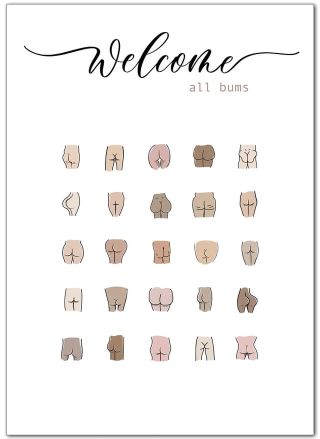 Artpin® Gäste WC Poster witzig - Kunstdruck Badezimmer Deko DIN A4