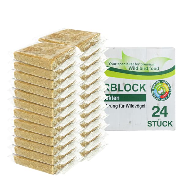 🐦🌿 Energieblock Vogelfutter für Wildvögel und Eichhörnchen 24er Pack