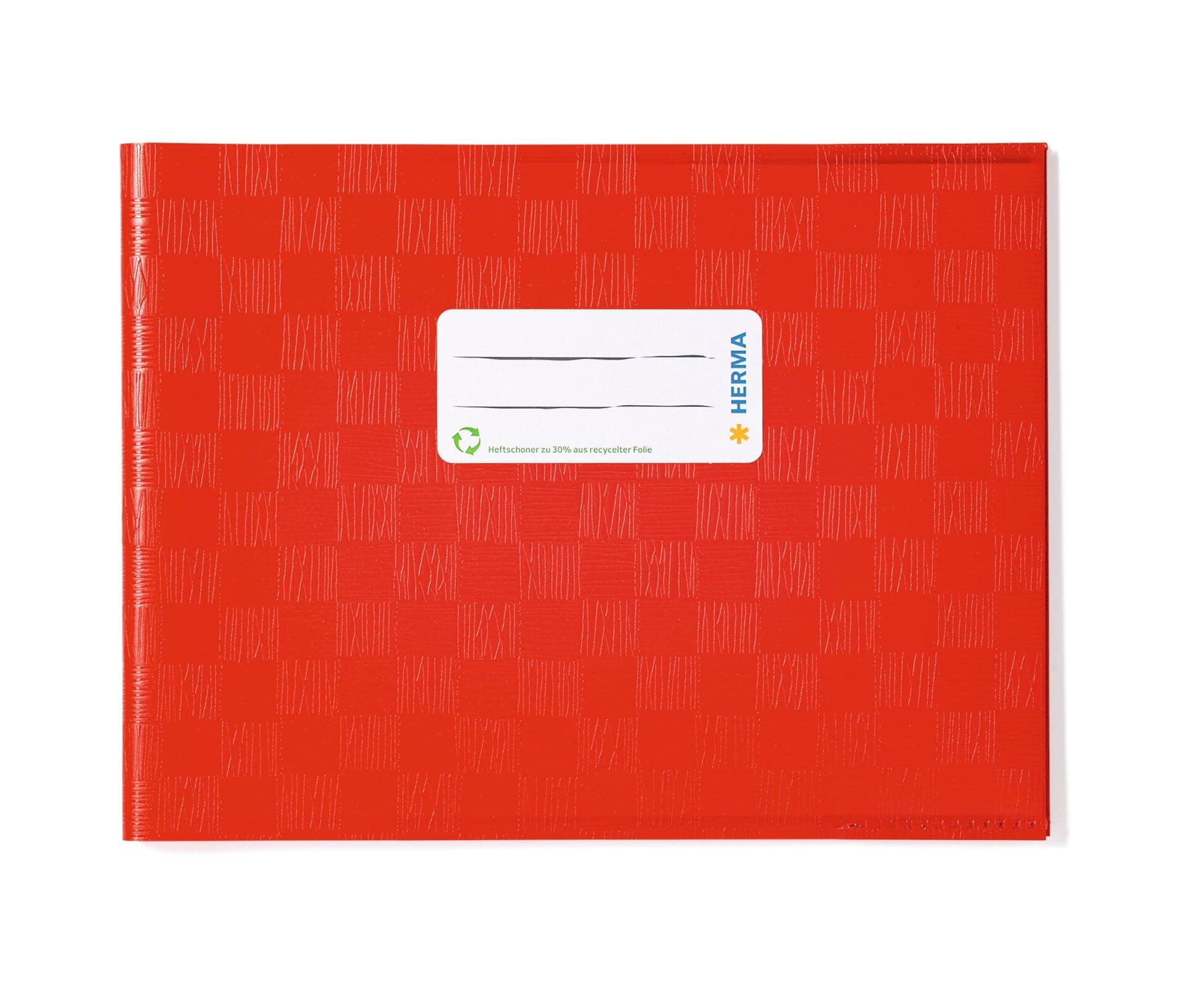 HERMA 19840 Heftumschläge A5 Quer Bast Rot, 10 Stück 📚🖊️