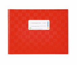 HERMA 19840 Heftumschläge A5 Quer Bast Rot, 10 Stück 📚🖊️ Angebot bei HelloDeals