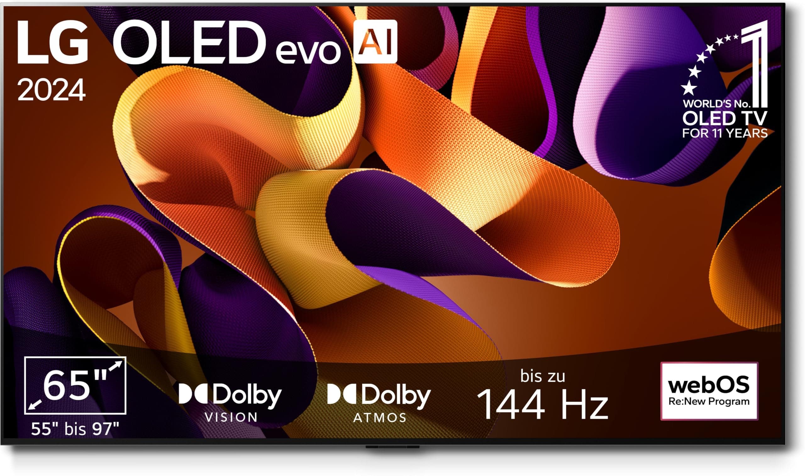 📺 LG OLED65G48LW TV 65" (165 cm) OLED evo Fernseher 2024 Series Mit Wandhalterung
