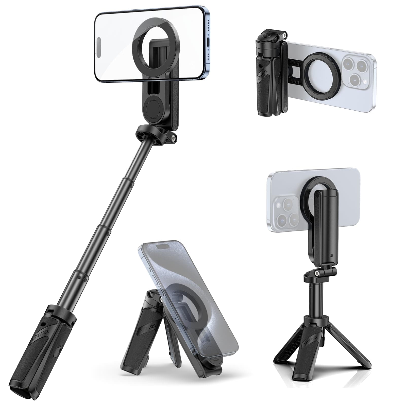 ULANZI JJ03 Magnetisches Stativ Ständer, 3-in-1 Bluetooth Selfie Stick 📸🌟