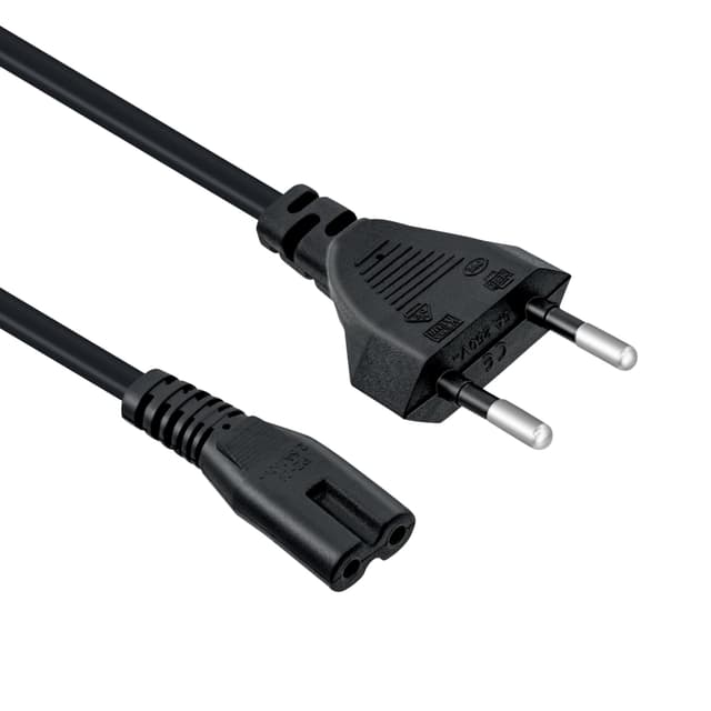 🔌 Tolesum 3m Netzkabel 2 Polig Power Cable Euro Plug C7 Stromkabel Schwarz 3m-Black ⚡️