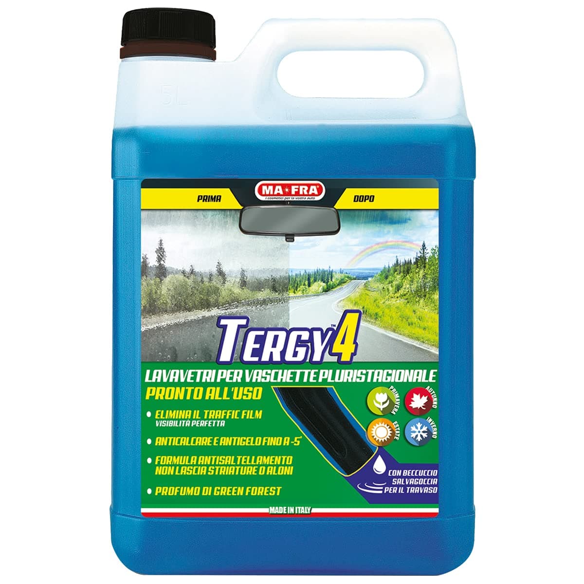 🚗 Mafra Tergy 4 Autoscheibenwaschflüssigkeit 4,5L - Anti-Kalk-Frostschutz