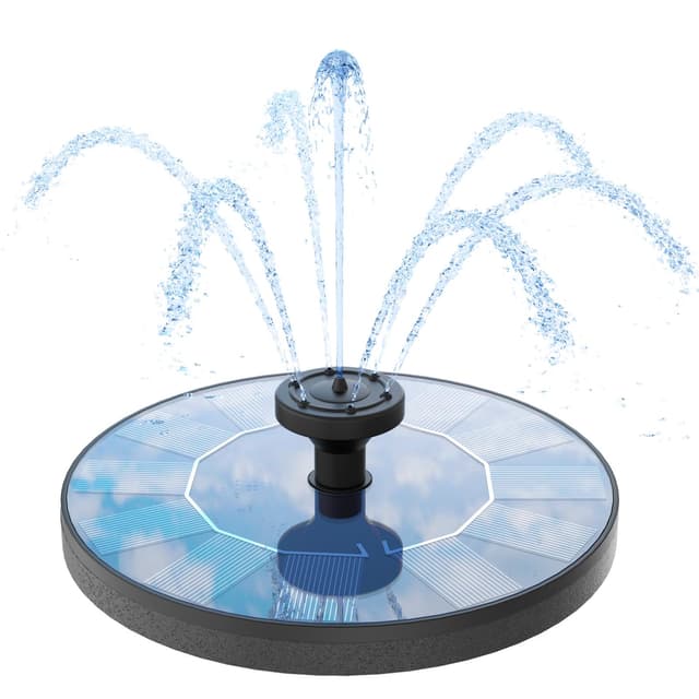 AMZtime Solarbrunnen für Draussen 🌞 Neuestes Upgrade Solar Springbrunnen für Außen