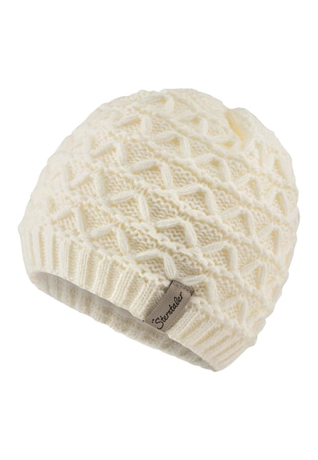 Süße Baby Strickmütze aus Bio-Baumwolle 🌈 - Sterntaler GOTS Unisex Beanie 43 ecru