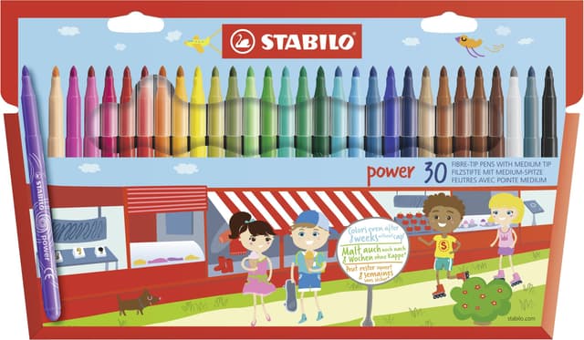 STABILO - Filzstift Power - 30er Pack 🌈