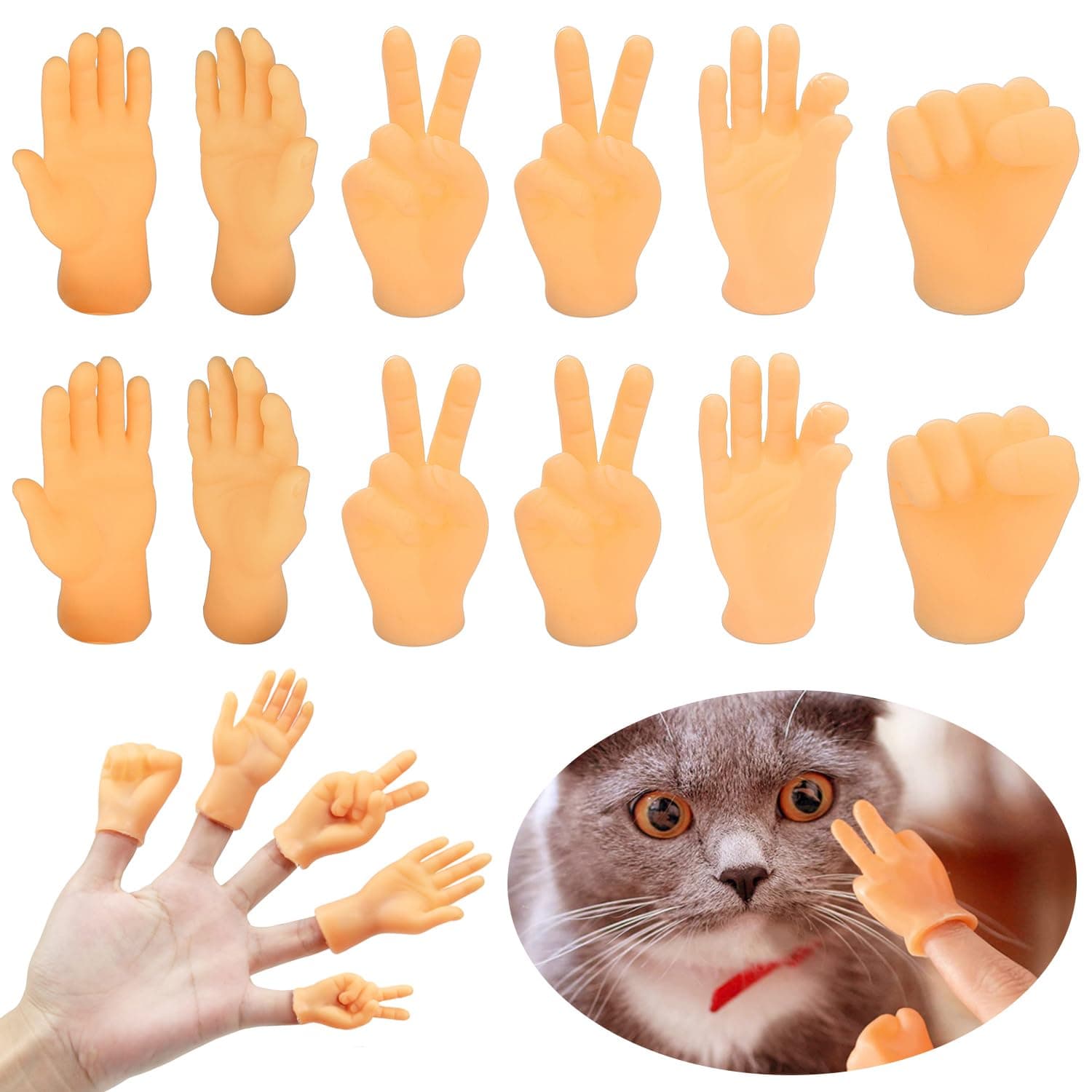 ZIOYA 18 Stück Mini Kleine Hände Fingerpuppen Set 👐🤏🎁