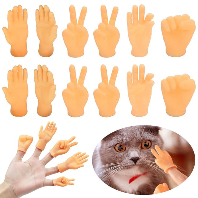 ZIOYA 18 Stück Mini Kleine Hände Fingerpuppen Set 👐🤏🎁
