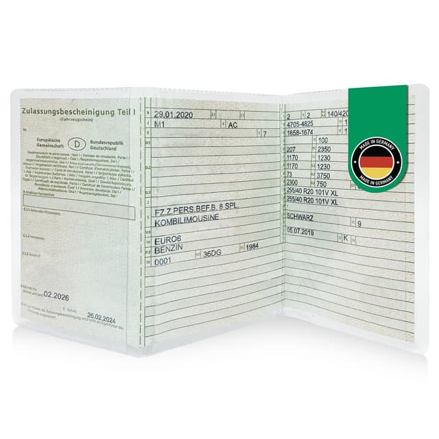 Falkenhorn® Fahrzeugscheinhülle - Kfz-Scheinhülle Transparent 🚗💎