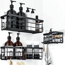 🚿 Uamector Duschablage ohne Bohren, 3 Stück Badezimmer Regal 🛁 Angebot bei HelloDeals