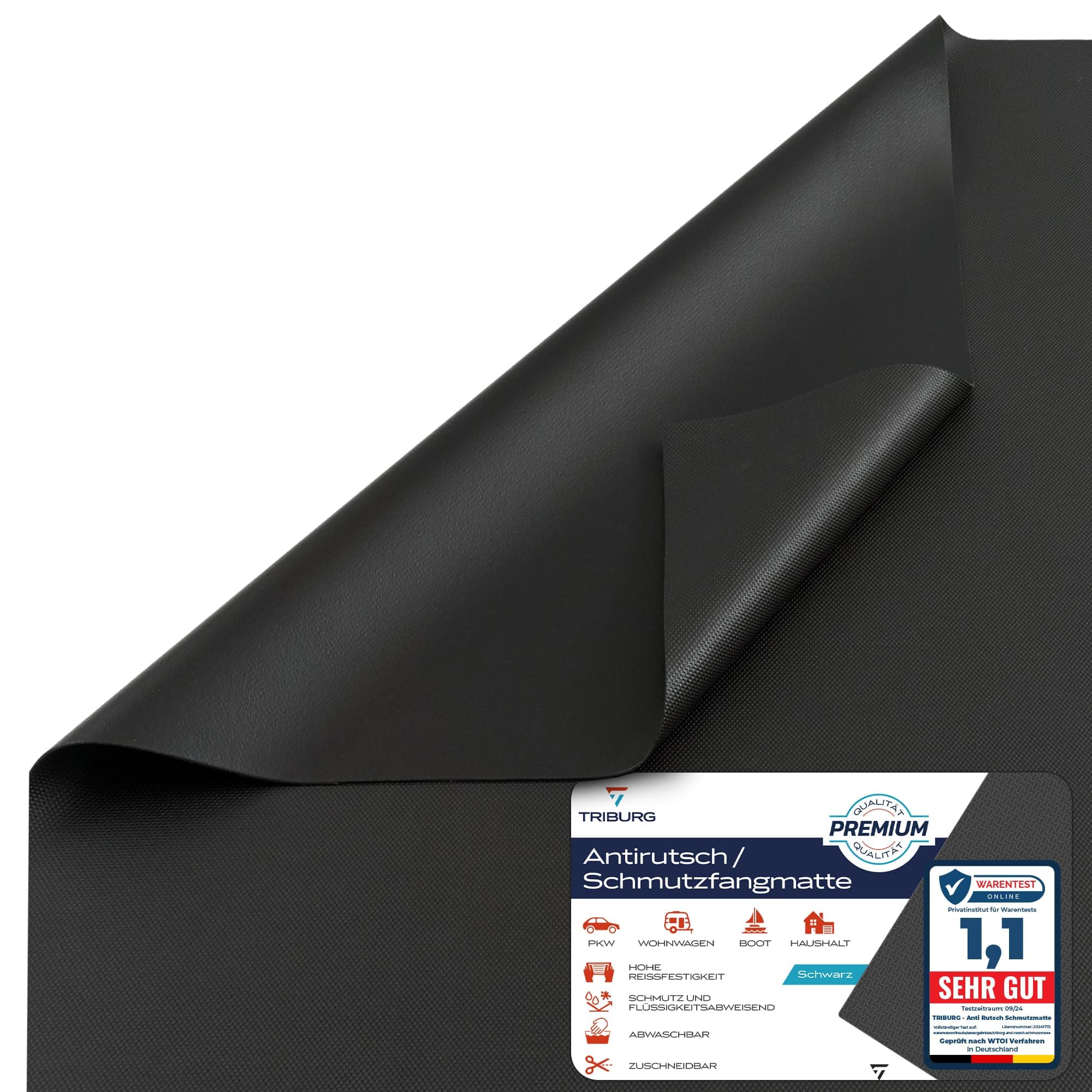 TRIBURG Universal Anti Rutsch Schmutzmatte 120x100cm 💦 Wasserdicht - Kofferraummatte 🚗