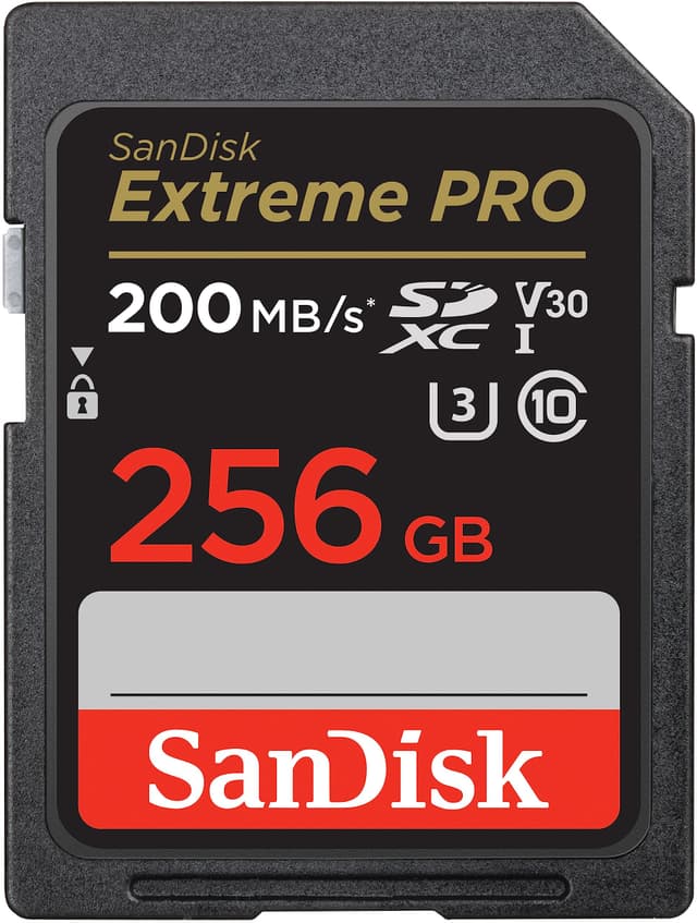 🔥 SanDisk Extreme PRO SDXC UHS-I Speicherkarte 256 GB (V30, Übertragungsgeschwindigkeit 200 MB/s, U3, 4K UHD Videos) 🎥📸